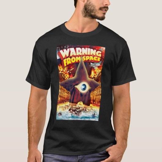 Waarschuwing van Space Kaiju T-shirt (Voorkant)