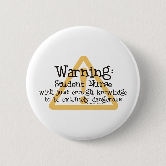 Waarschuwing van verpleegster ronde button 5,7 cm (Voorkant)