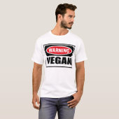 Waarschuwing VEGAN T-Shirt (Voorkant volledig)