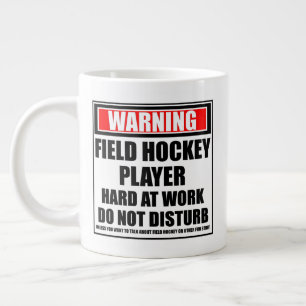 Waarschuwing Veldhockey-speler hard op het werk Grote Koffiekop