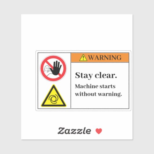 Waarschuwing Verblijf wissen Etiket Sticker (Vel)