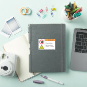 Waarschuwing Verblijf wissen Etiket Sticker (iPad Cover)