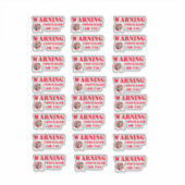 WAARSCHUWING VERBORGEN LUCHT LABEL (Voorkant)