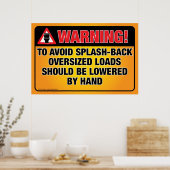 WAARSCHUWING - Vermijd het Poster van de achterbad (Keuken)