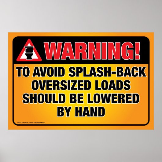 WAARSCHUWING - Vermijd het Poster van de achterbad (Voorkant)