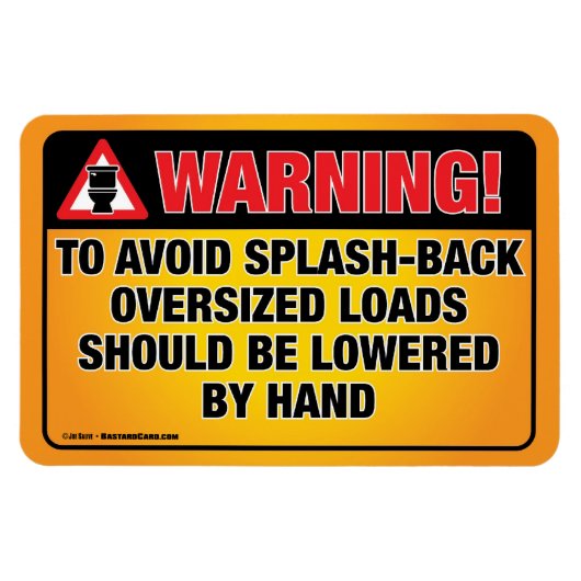 WAARSCHUWING - Vermijd spiegel-backbathroom magnee Magneet (Horizontaal)