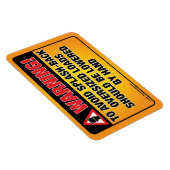 WAARSCHUWING - Vermijd spiegel-backbathroom magnee Magneet (Rechterzijde)