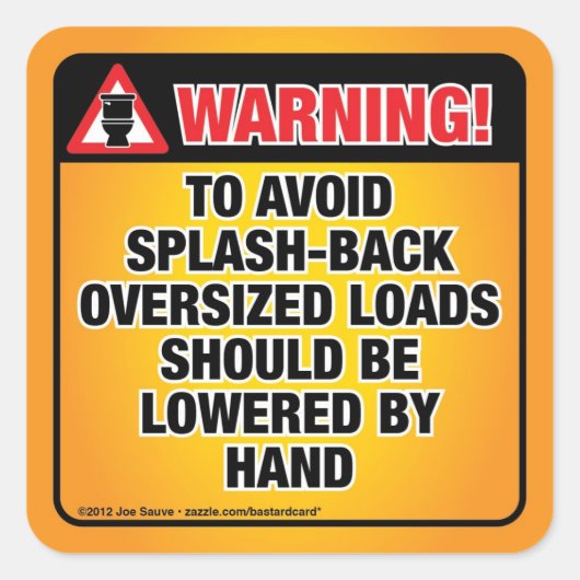 WAARSCHUWING - Vermijd spiegel-backkatheter Vierkante Sticker (Voorkant)