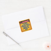 WAARSCHUWING - Vermijd spiegel-backkatheter Vierkante Sticker (Envelop)