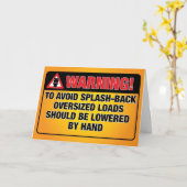 WAARSCHUWING - Vermijd Splash-Back Badkamer Verjaa Kaart (Gele Bloem)