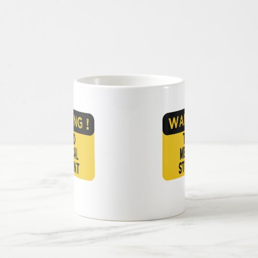 Waarschuwing vermoeide student geneeskunde koffiemok (Center)