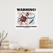 Waarschuwing! Verplette zenuwen in neonsynapse Poster (Keuken)