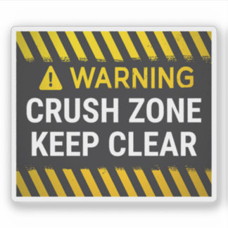Waarschuwing Verpletteringszone Blijf uit de buurt Sticker