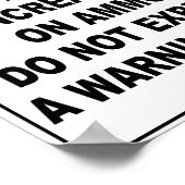 Waarschuwing verzonden poster (Hoek)