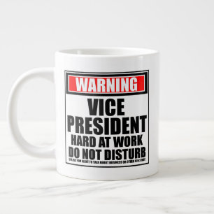 Waarschuwing vice President hard op het werk stoor Grote Koffiekop