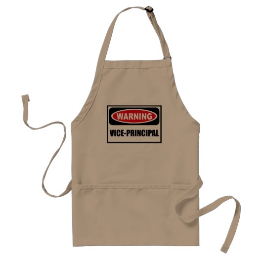 Waarschuwing VICE-PRINCIPE Apron Standaard Schort (Voorkant)
