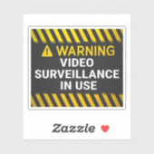 Waarschuwing Video Bewaking In Gebruik Sticker (Vel)