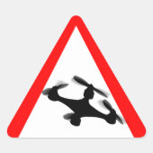Waarschuwing Vlieggebied drone Sticker (Voorkant)