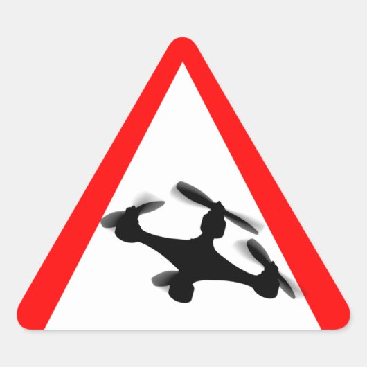 Waarschuwing Vlieggebied drone Sticker (Voorkant)