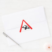 Waarschuwing Vlieggebied drone Sticker (Envelop)
