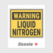 Waarschuwing Vloeibare Stikstof Sticker (Vel)