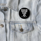 Waarschuwing Voetbal Vader Schreeuwt Hard Grappig Ronde Button 5,7 Cm (In situ)