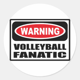 Waarschuwing VOLLEYBALL FANATIC Sticker