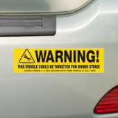 Waarschuwing voor aantekeningen bumpersticker (Op auto)