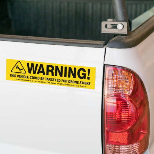 Waarschuwing voor aantekeningen bumpersticker (Op Truck)
