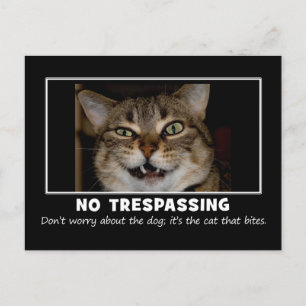 Waarschuwing voor alle Trespassers en advocaten Briefkaart