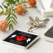 Waarschuwing voor angststoornis sleutelhanger (Zijkant)