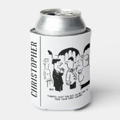 Waarschuwing voor beste man naar Bridegroom Blikjeskoeler (Blikje Voorkant)