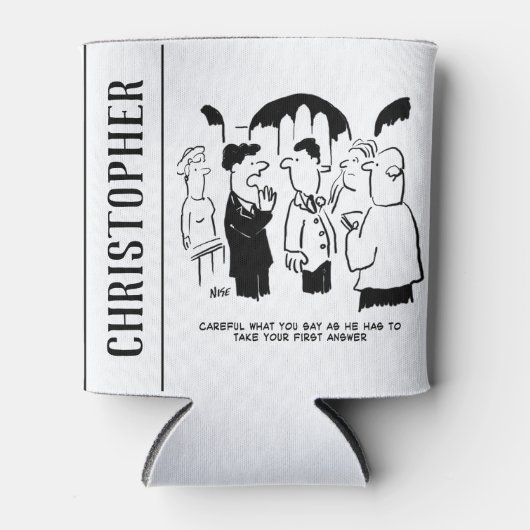 Waarschuwing voor beste man naar Bridegroom Blikjeskoeler (Voorkant)