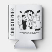 Waarschuwing voor beste man naar Bridegroom Blikjeskoeler (Achterkant)