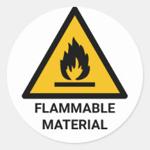 Waarschuwing voor brandbaar materiaal, symbool voo