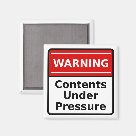 Waarschuwing voor druk magneet (Voorkant / Achterkant)