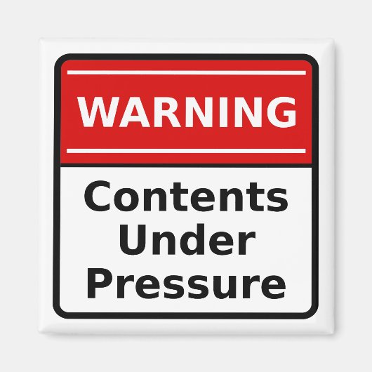 Waarschuwing voor druk magneet (Voorkant)