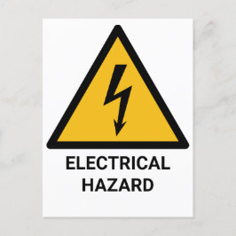 Waarschuwing voor elektrische gevaren, symbool voo briefkaart