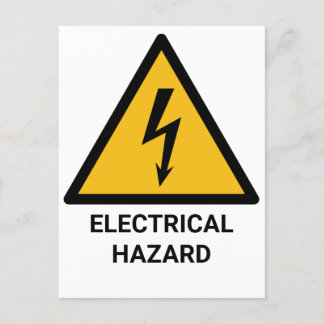 Waarschuwing voor elektrische gevaren, symbool voo briefkaart
