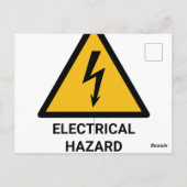 Waarschuwing voor elektrische gevaren, symbool voo briefkaart (Achterkant)