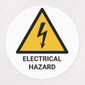 Waarschuwing voor elektrische gevaren, symbool voo labels (Design 2)