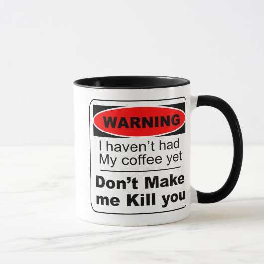 Waarschuwing voor funny Coffee-Mok Mok (Rechts)