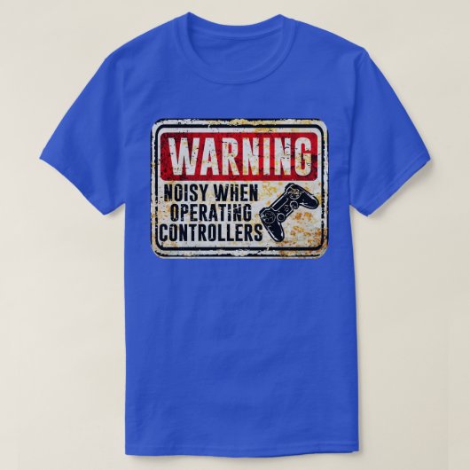 Waarschuwing voor gamers bij gebruik van controlle t-shirt (Design voorkant)
