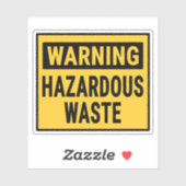 Waarschuwing voor gevaarlijk afval sticker (Vel)
