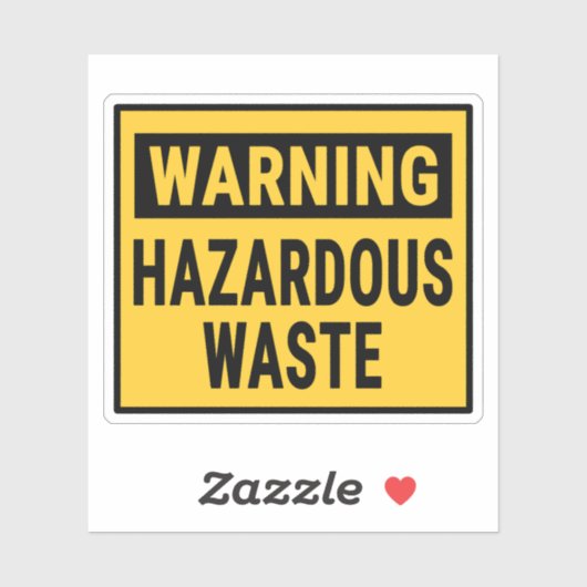 Waarschuwing voor gevaarlijk afval sticker (Vel)