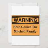 Waarschuwing voor gezinshereniging binnen de famil kaart (Voorkant)