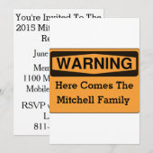 Waarschuwing voor gezinshereniging binnen de famil kaart (Voorkant / Achterkant)