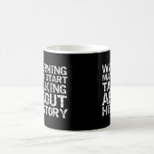 Waarschuwing voor het overschrijven van geschieden koffiemok (Center)