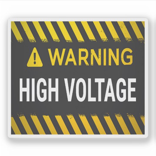 Waarschuwing voor hoge spanning sticker (Voorkant)