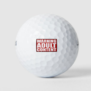 Waarschuwing voor inhoud van volwassenen: rood opv golfballen
